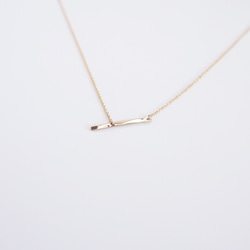 送料無料【14kgf】流れ星 ラインネックレス / 槌目 / フラット/ mini　流星 8枚目の画像