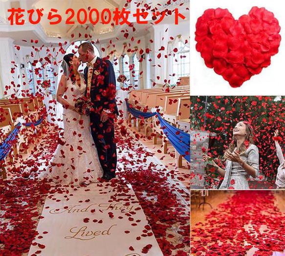 フラワーシャワー2000枚セット 21色からお選 パーティー ウェディング結婚式 装飾花びら　9/23 1枚目の画像