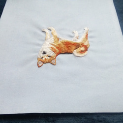 柴犬の刺繍　犬　リアル　フレーム 13枚目の画像
