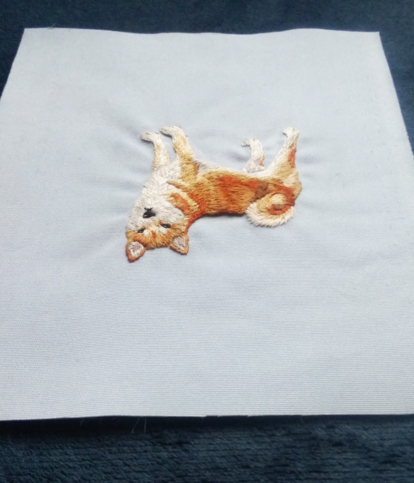 柴犬の刺繍　犬　リアル　フレーム 13枚目の画像