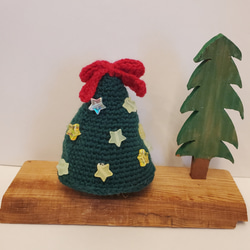 かぎ針編み　クリスマスツリーオーナメント 1枚目の画像