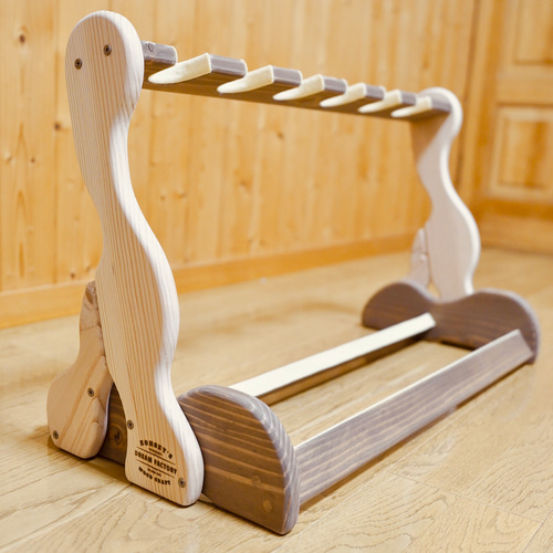 24時間以内に発送】手作り木工 木製ウクレレスタンド（ツートーン） 6  