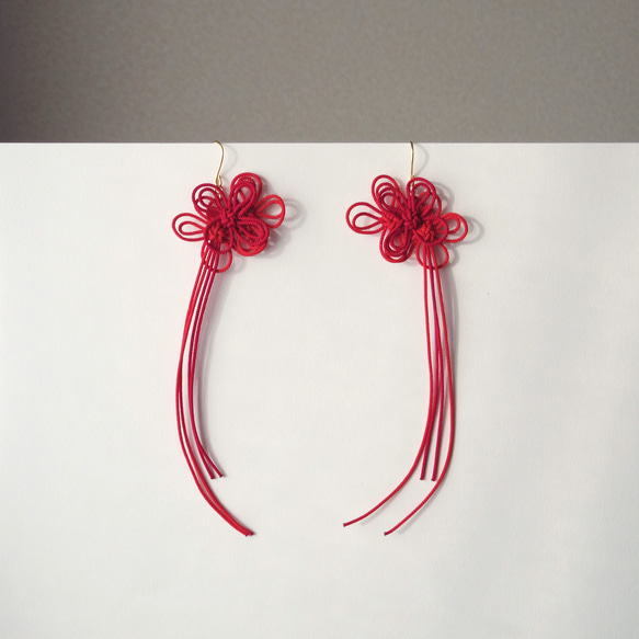 耳環“Yui，Yura，Yui”（紅×朱紅色） 第15張的照片