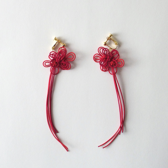 耳環“Yui，Yura，Yui”（紅×朱紅色） 第14張的照片