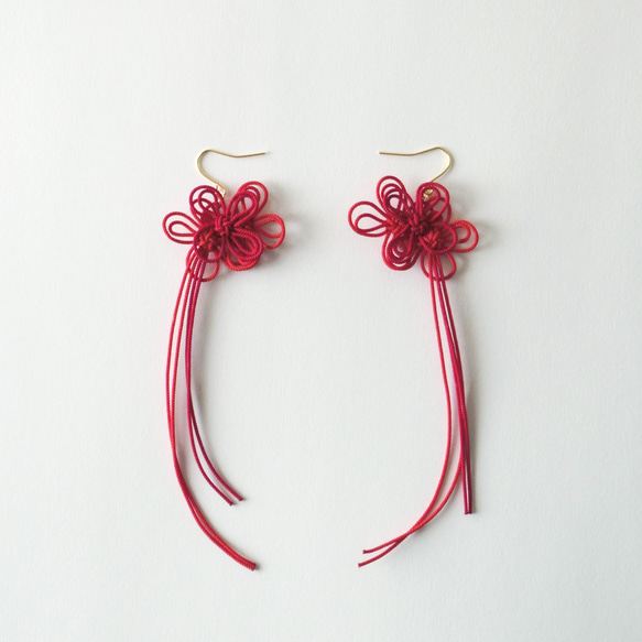 耳環“Yui，Yura，Yui”（紅×朱紅色） 第13張的照片