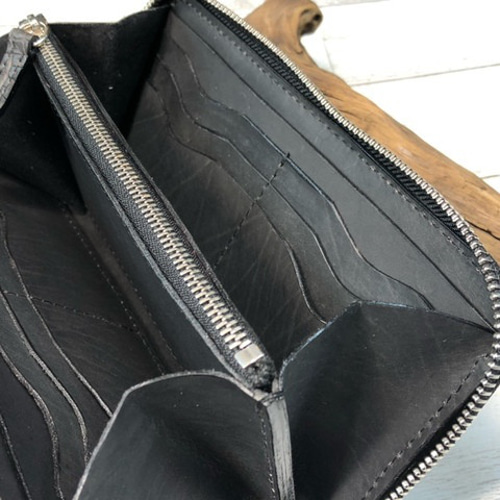 鰐革】墨染めフルラウンドファスナーロング財布 長財布 Sigma 通販