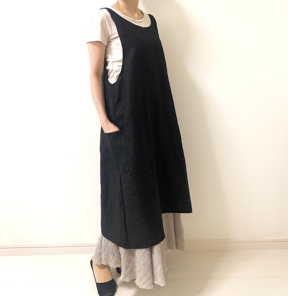 そのままお出かけOK！ワンピース仕立ての2wayエプロン 8枚目の画像