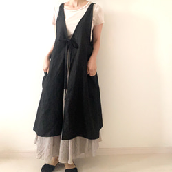 そのままお出かけOK！ワンピース仕立ての2wayエプロン 9枚目の画像