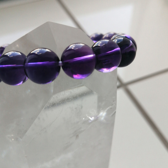 尚比亞紫水晶 AAA [4xIf] 手鍊 10 毫米 愛情圓滿式神 第5張的照片