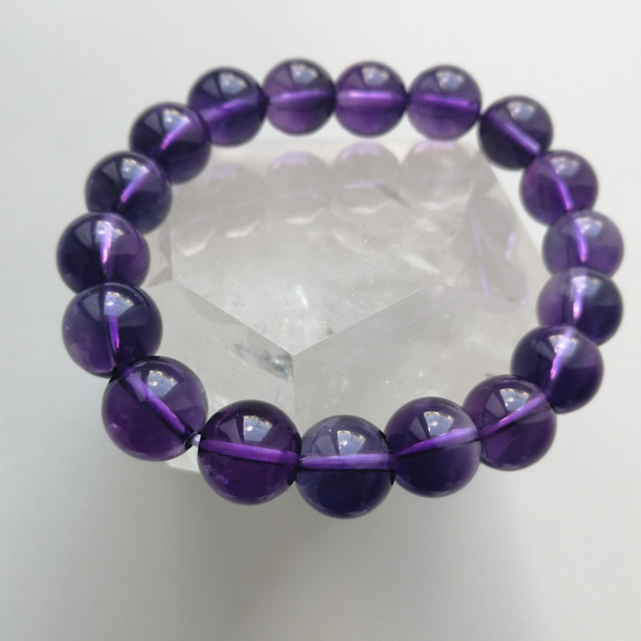尚比亞紫水晶 AAA [4xIf] 手鍊 10 毫米 愛情圓滿式神 第2張的照片