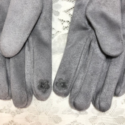 暖か手袋　フェイクファー&リボン付き③ 9枚目の画像