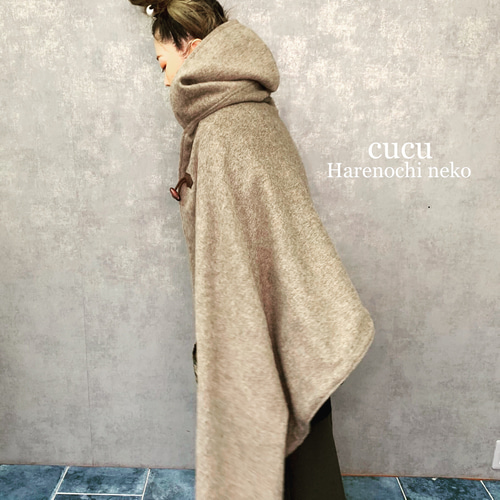 【激レア】Himalaya ハリラン　チーフジョセフ　ネイティブ柄　ロングコート 送料無料 エスニック アウター ポンチョ 民族衣装 ハイネック フリンジ