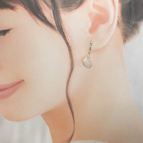 モナカ　ロックピアス　ガーデンクォーツ Rock Pierced Earring – MONAKA jewellery