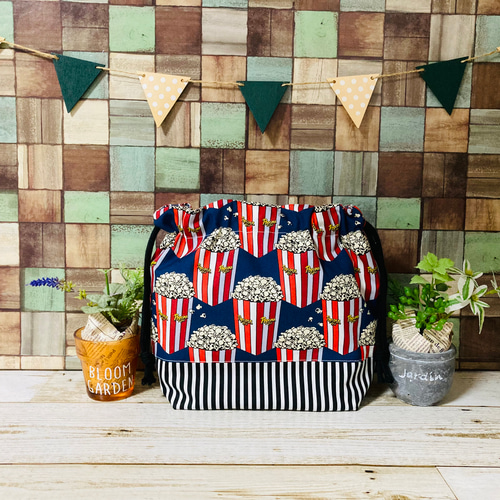 カラフル☆ポップコーン ランチョンマット お弁当袋 コップ袋