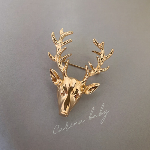 SWAROVSKI】ブローチ ❄︎雄鹿の角❄︎ ☆SWAROVSKI スワロフスキー