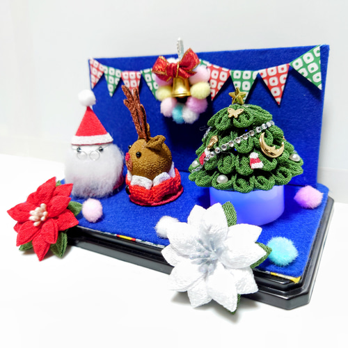 435-ハンドメイド クリスマス サンタさんモチーフ 5枚 かぎ編み