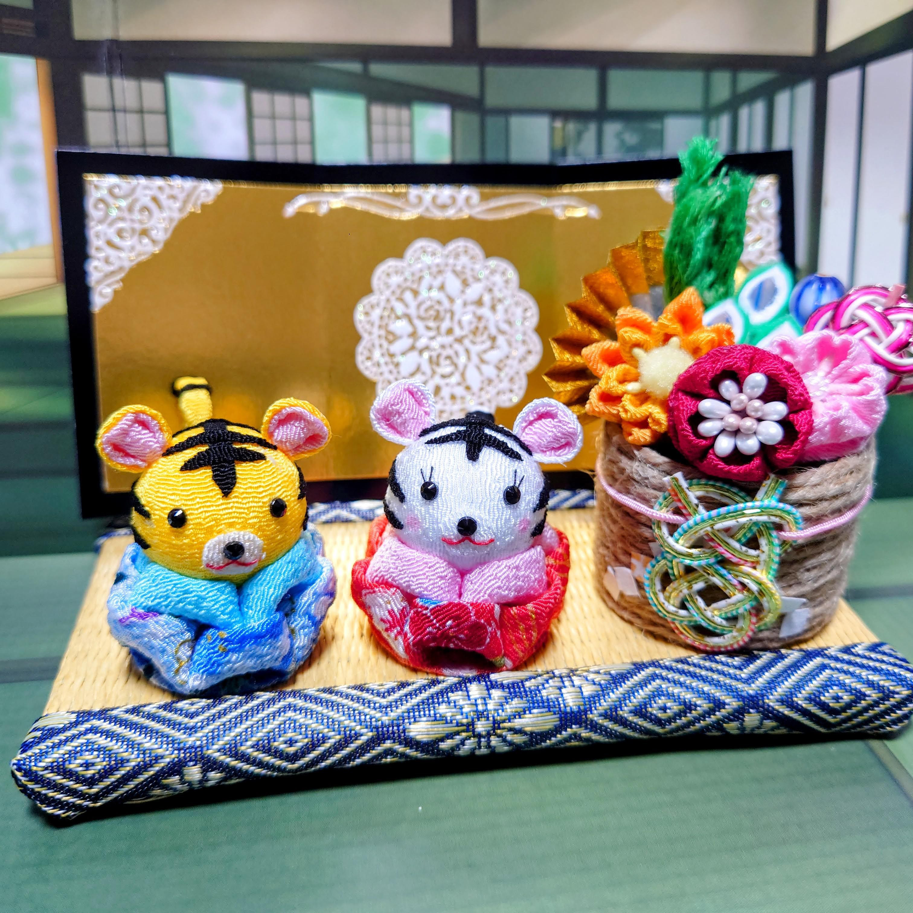 【!商品説明欄必読!】お正月飾り～可愛いトラと門松、屏風のセット～【寅年】