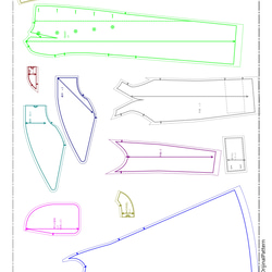 型紙　ソレッラコート＜ソレッラの憂鬱＞レトロ、クラシカルなハンドメイド用型紙（CADパターン） 6枚目の画像