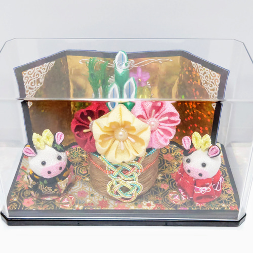 お正月飾り】≪2021年うし年バージョン≫可愛い牛と門松、屏風のセット