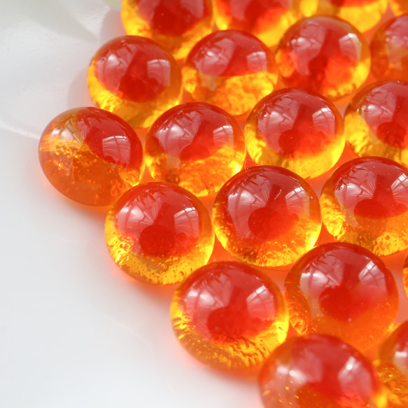 《特集掲載》ガラスのいくら1粒ピアス イクラ 縁起物 オレンジ フェイクフード ガラス ガラスフュージング 朱色 15枚目の画像