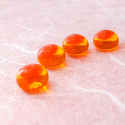 《特集掲載》ガラスのいくら1粒ピアス イクラ 縁起物 オレンジ フェイクフード ガラス ガラスフュージング 朱色 14枚目の画像