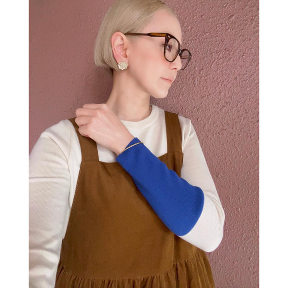 RATA❤️有3種顏色可選❤️有M＆L可選❤️修身針織❤️日本製造的原創套頭衫❤️可選顏色❤️顏色協調的針織 第5張的照片