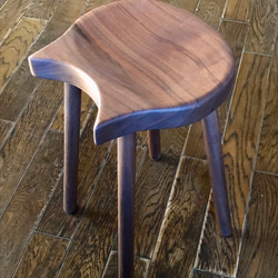 コブのハイテーブル カバ瘤杢無垢材 ふきうるし コーナーテーブル