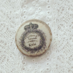 フランスのビンテージ風くるみボタン (1個) 1枚目の画像