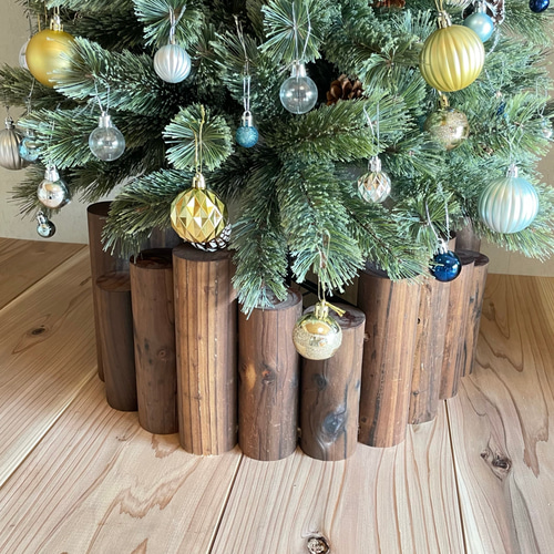 クリスマスツリー 高さ22cm20cm18cm16cmの16本セット 足隠し