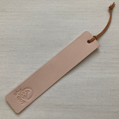 ヌメ革のしおり】2個セット《薄型》レザーブックマーク（ナチュラル