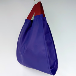 ナイロントートバッグ レジ袋型(ナス紺✕ワイン tb-rn 31) 2枚目の画像