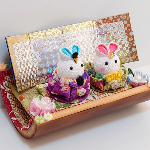 14 ひな祭り お雛様 雛人形 つまみ細工 【2022年版】うさぎの