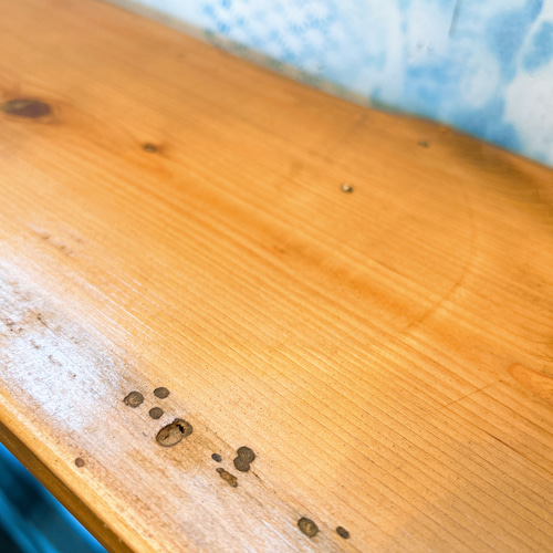 アンティーク ウォールシェルフ/ 天然1枚板の飾り棚（Ver.10） 壁掛け  