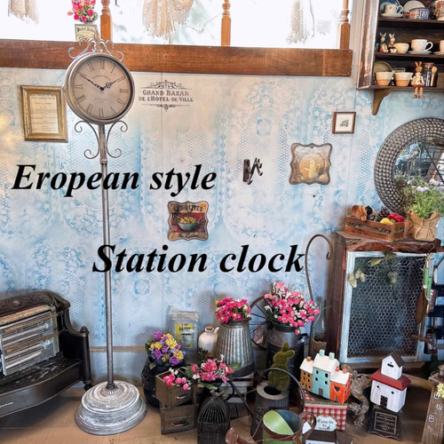 店舗什器 大きなスタンド時計/ 両面式 ステーションクロック 店舗什器 大きなスタンド時計/ 両面式 ステーションクロック