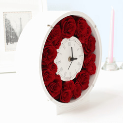 プリザーブドフラワー花時計 美しさが際立つALLプリザーブドの花時計　還暦祝いや敬老の日に人気の商品 4枚目の画像