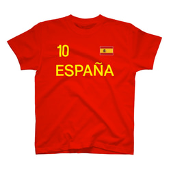 胸番号を選べる スペイン サッカー Tシャツ Football ESPANA Tshirt 2枚目の画像
