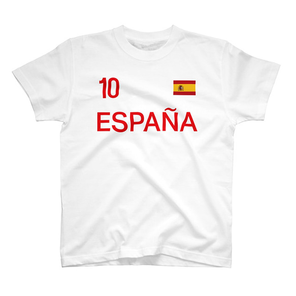 胸番号を選べる スペイン サッカー Tシャツ Football ESPANA Tshirt 3枚目の画像