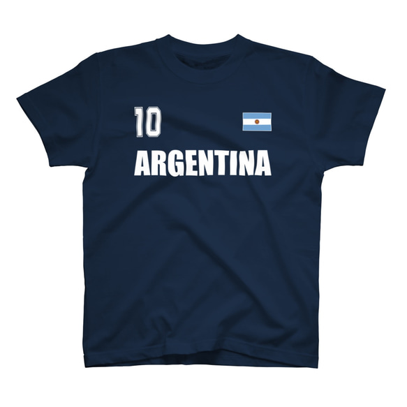 胸番号を選べる アルゼンチン サッカー Tシャツ Football ARGENTINA Tshirt 2枚目の画像