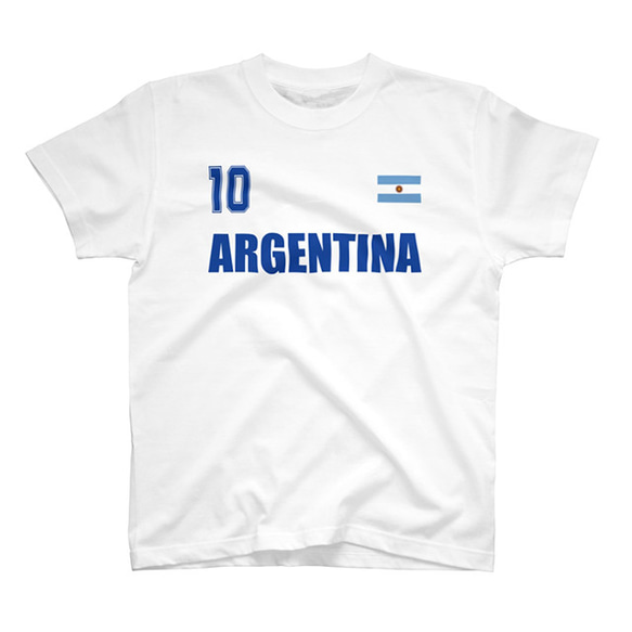 胸番号を選べる アルゼンチン サッカー Tシャツ Football ARGENTINA Tshirt 3枚目の画像