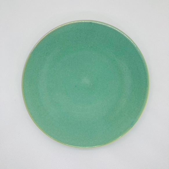 平皿・フラットプレート　〜明るいミントグリーン〜　中(16cm) 3枚目の画像