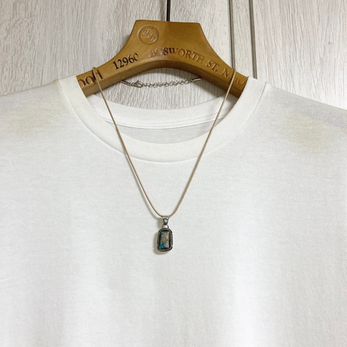 パイロットマウンテン　ターコイズ　シルバー　ネックレス　#インディアンジュエリー パイロットマウンテン ターコイズ トルコ石 シルバー ネックレス