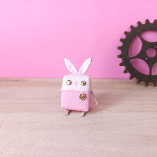 ロボchi ももうさぎ号 マスコット┃ロボット ぬいぐるみチャーム