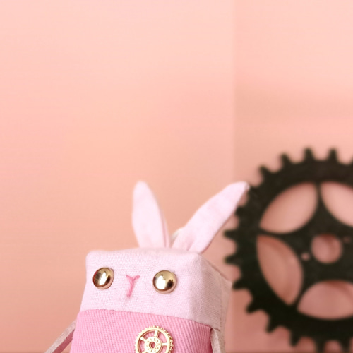 ロボchi ももうさぎ号 マスコット┃ロボット ぬいぐるみチャーム