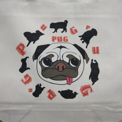 【セール】トートバッグ：PUG８／パグ 2枚目の画像