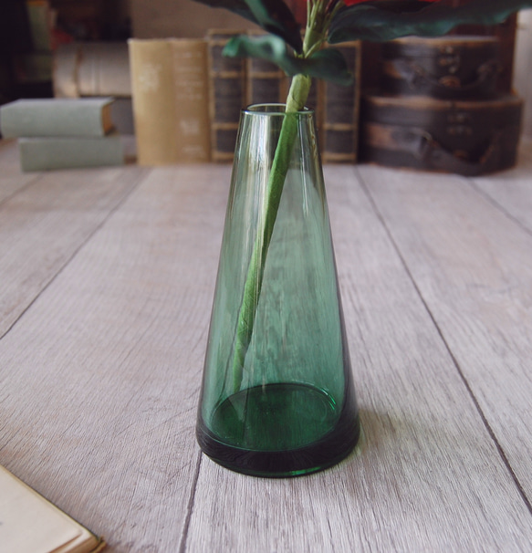【粘土のお花】　ポインセチア　グリーンガラスボトル　クリスマスアレンジ　ニッセマスコット（どちらか1つ付き♪）　P738 8枚目の画像