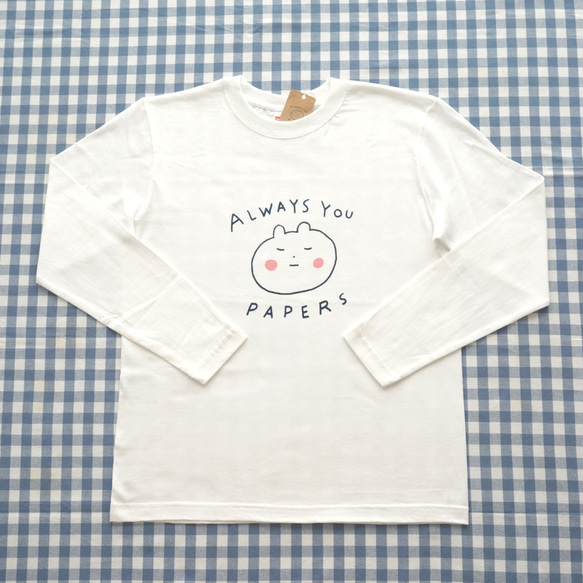 Always You Papers 長袖Tシャツ - Blue 1枚目の画像