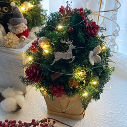 超早割クリスマス2025 プリザーブドフラワーキラキラのトナカイに