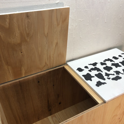 USHI 牛 ウッドボックス WHITE ロング 収納箱 BOX お買い得!! 5枚目の画像