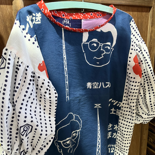 昭和の希少な手ぬぐいからブラウス ブラウス 素陶美 通販｜Creema 