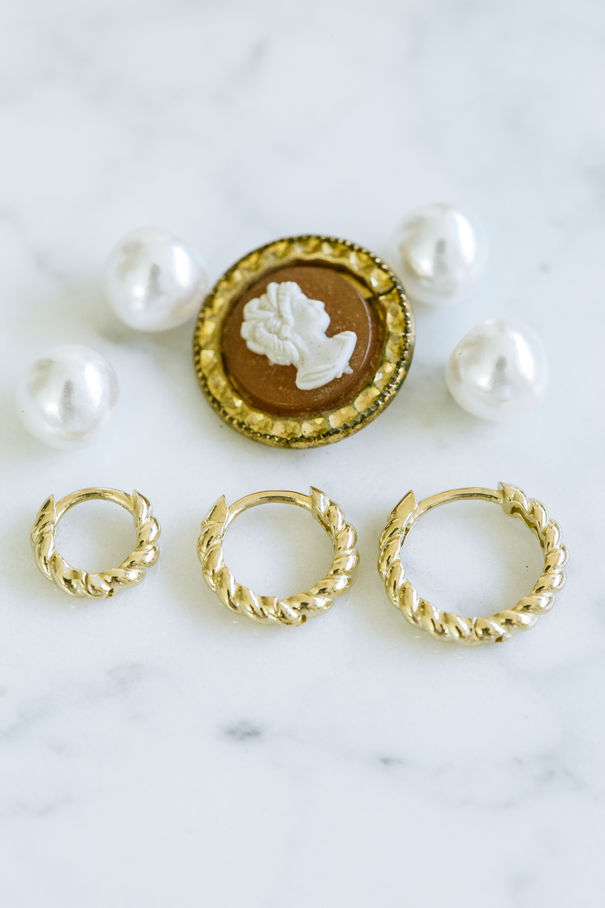 14K金 ゴールド ロープ クリッカ  ヒンジ リング 耳 鼻 軟骨 ヘリックス トラガス フープイヤリング ピアス